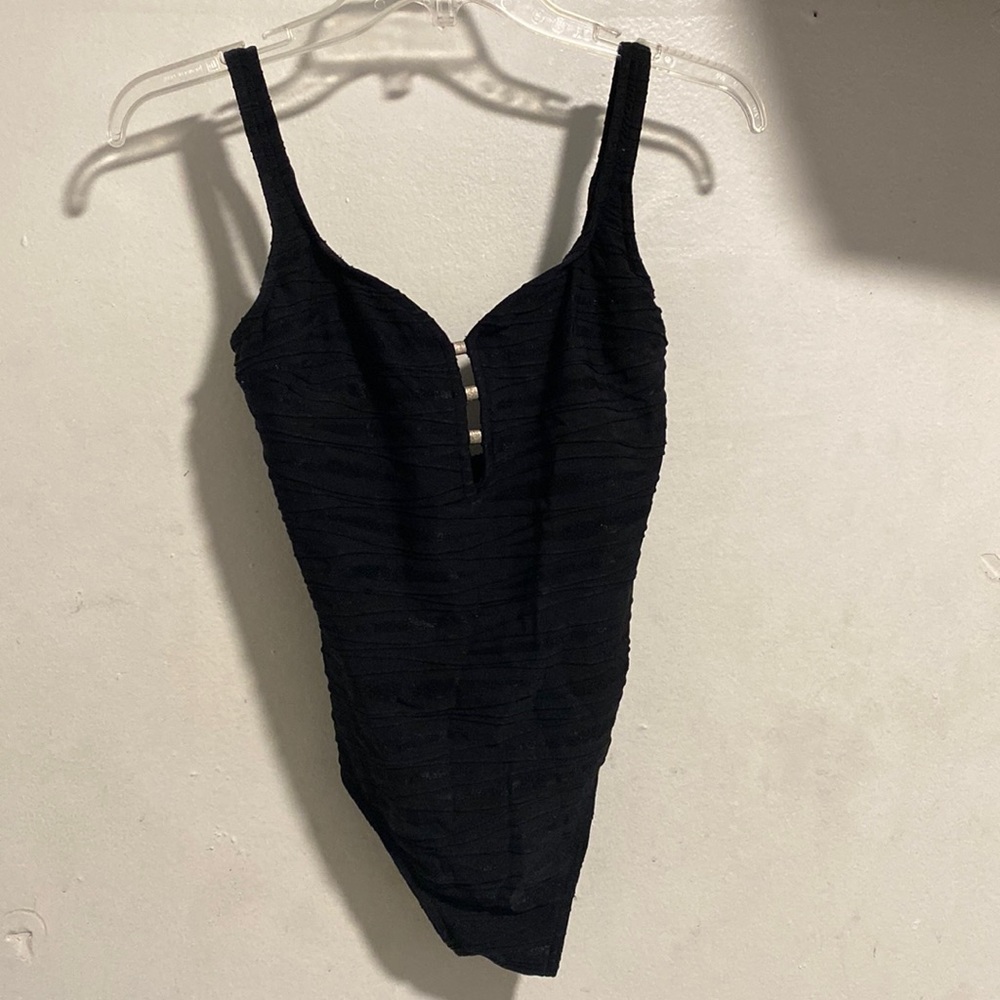 Women’s black one piece bathing suit size 12